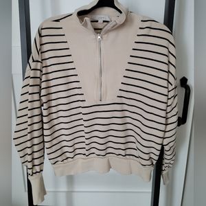 Loft crop striped sweatshirt
